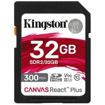 Kingston金士頓 Canvas React Plus SD記憶卡 32G 讀300MB/s 寫260MB/s